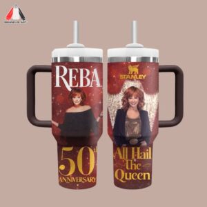 HOT Reba McEntire 50th Anniversary All Hail The Queen Tumbler