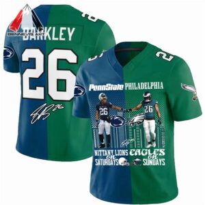 Saquon Barkley Philadelphia Eagles Penn State Nittany Lions Football jersey