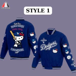 Los Angeles Dodgers Hello Kitty World Series Champions Baseball Jacket