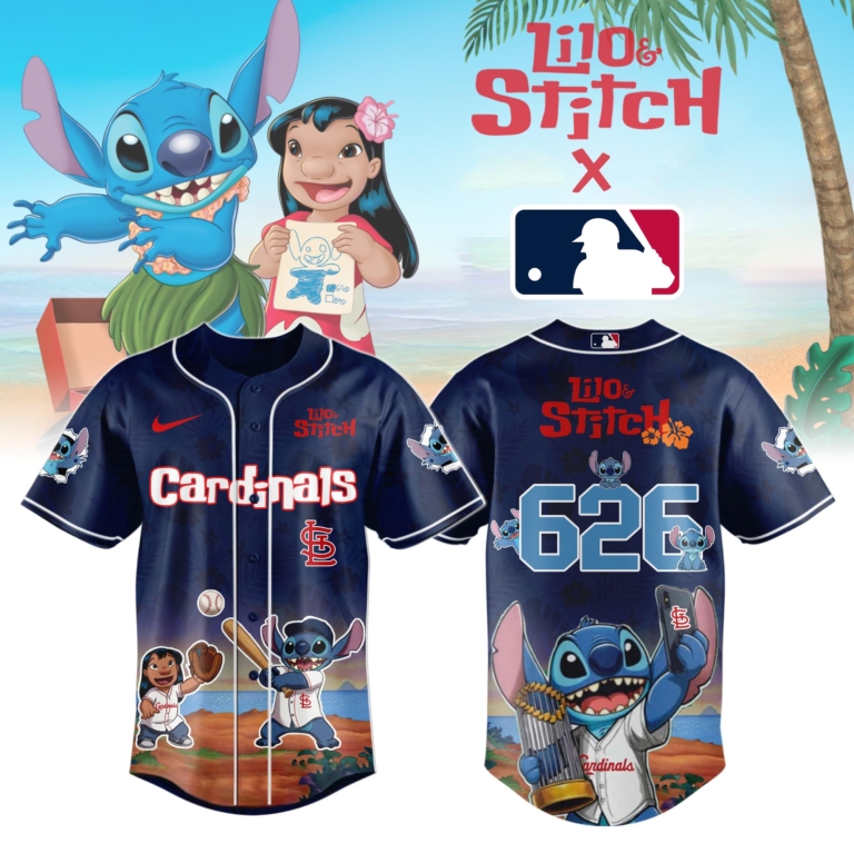 LEGACY St. Louis Cardinals Lilo Stitch Baseball Jersey